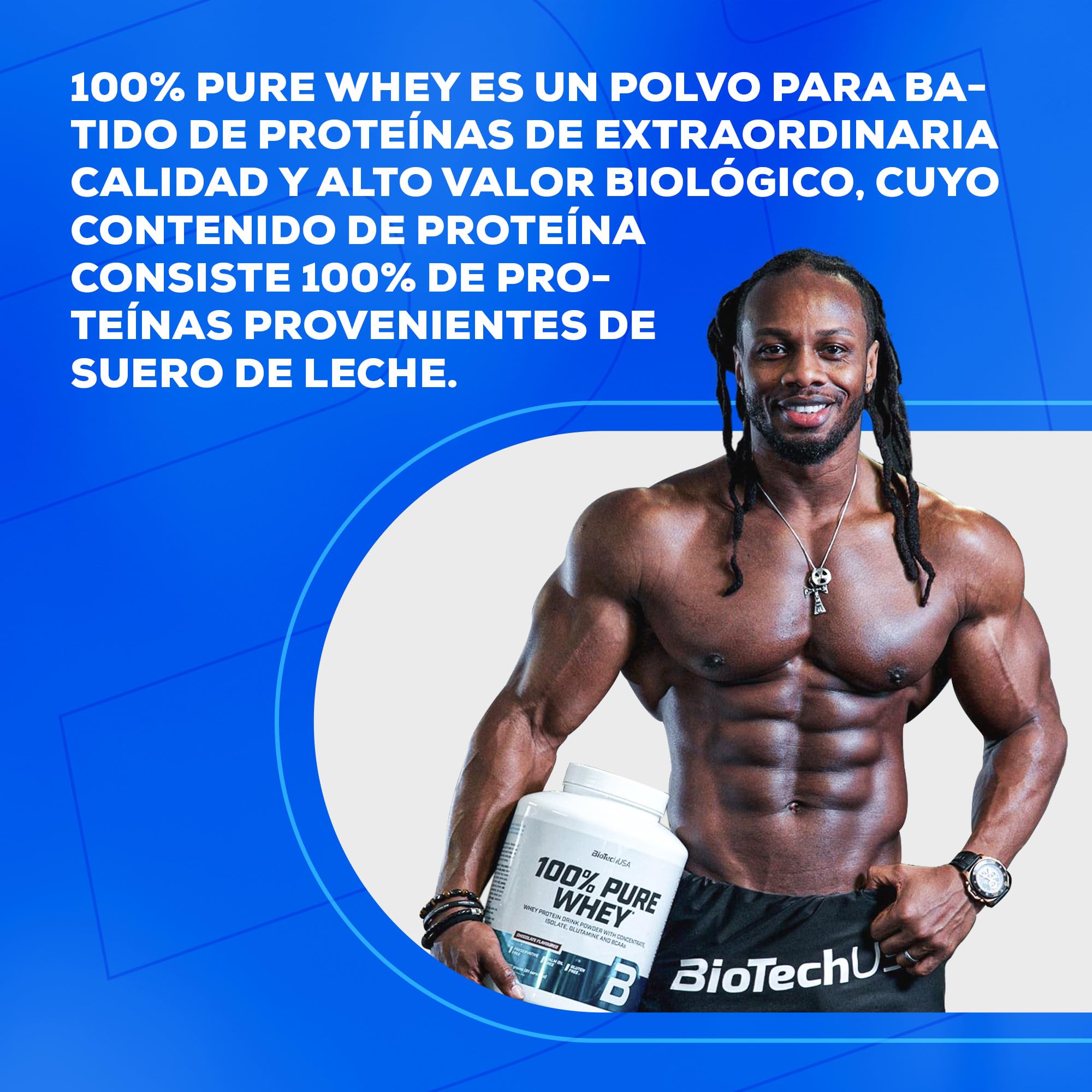 BioTechUSA 100% Pure Whey | Proteína en Polvo con BCAA y Glutamina | Sin Gluten, Sin Aceite de Palma, 2 kg, Chocolate