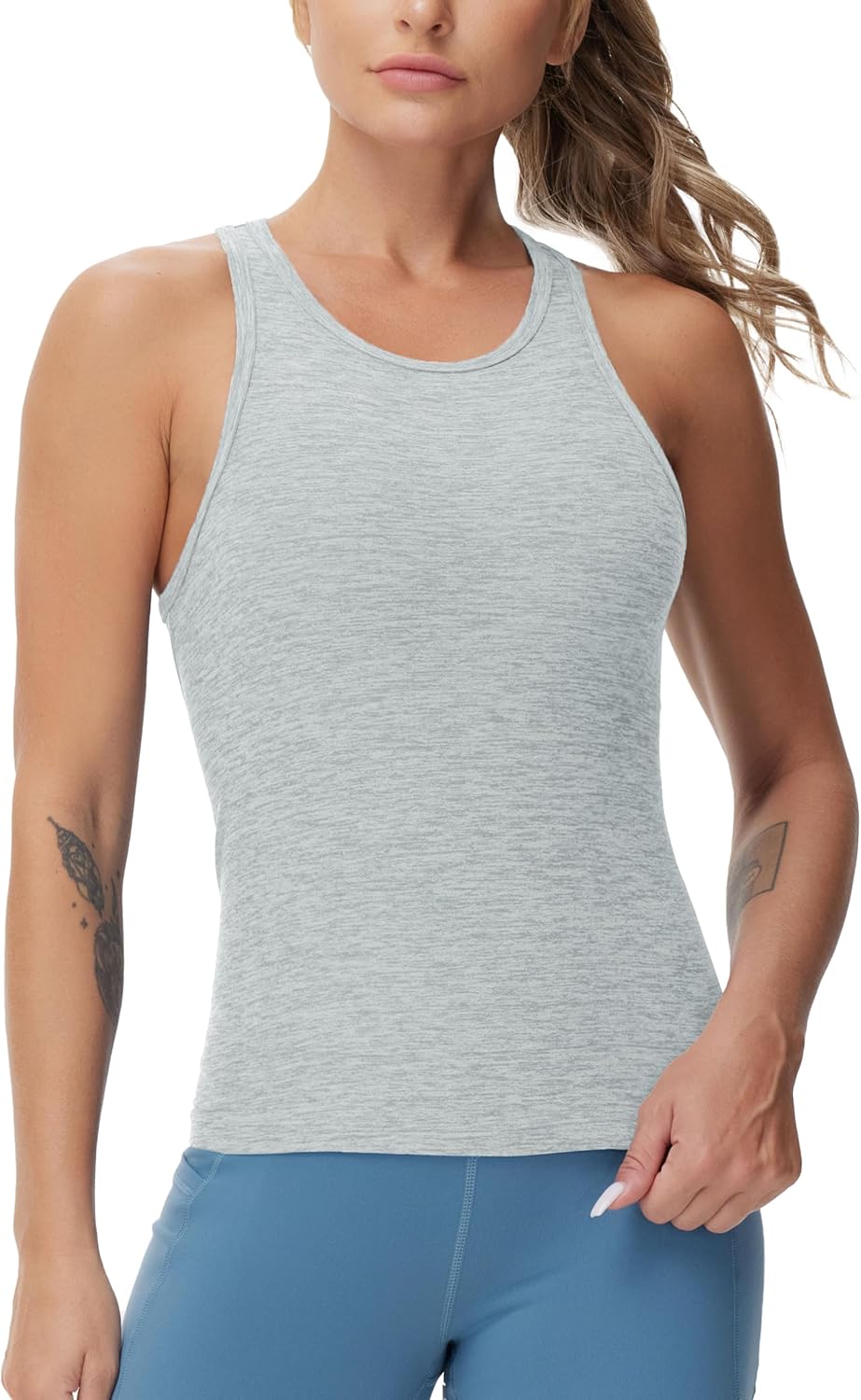 THE GYM PEOPLE Women's Racerback Workout Tank Tops Slim Fit Soft Sleeveless Yoga Shirts