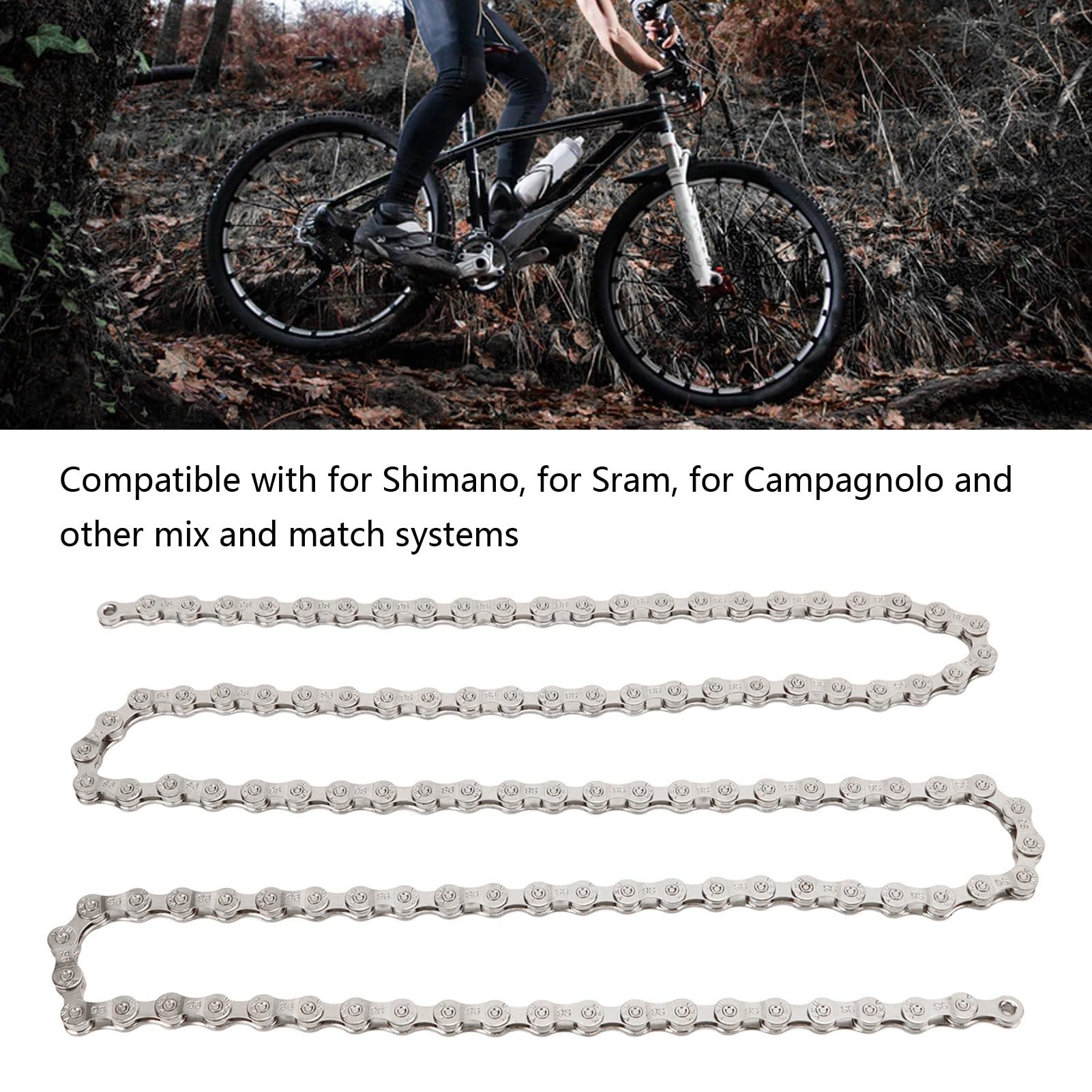 Bikes Speed Chain, 9 Speed Sensitive Change Derailleur Chain High Strength Bikes Mechanic Repair Kit for Road Mountain Racing Cycling