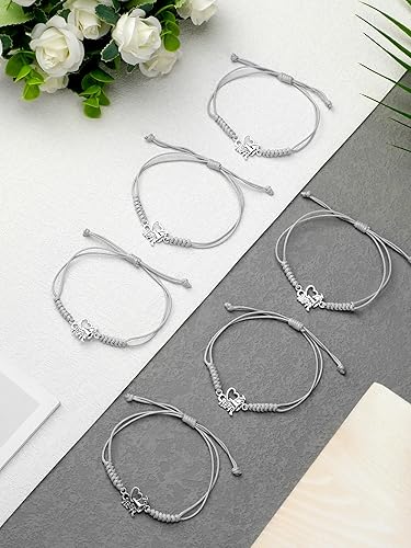 Vista 16 de Rtteri 20 pulseras de animadora para niñas, pulseras ajustables para animadoras, regalos para animadoras, accesorios de joyería a granel Naranja