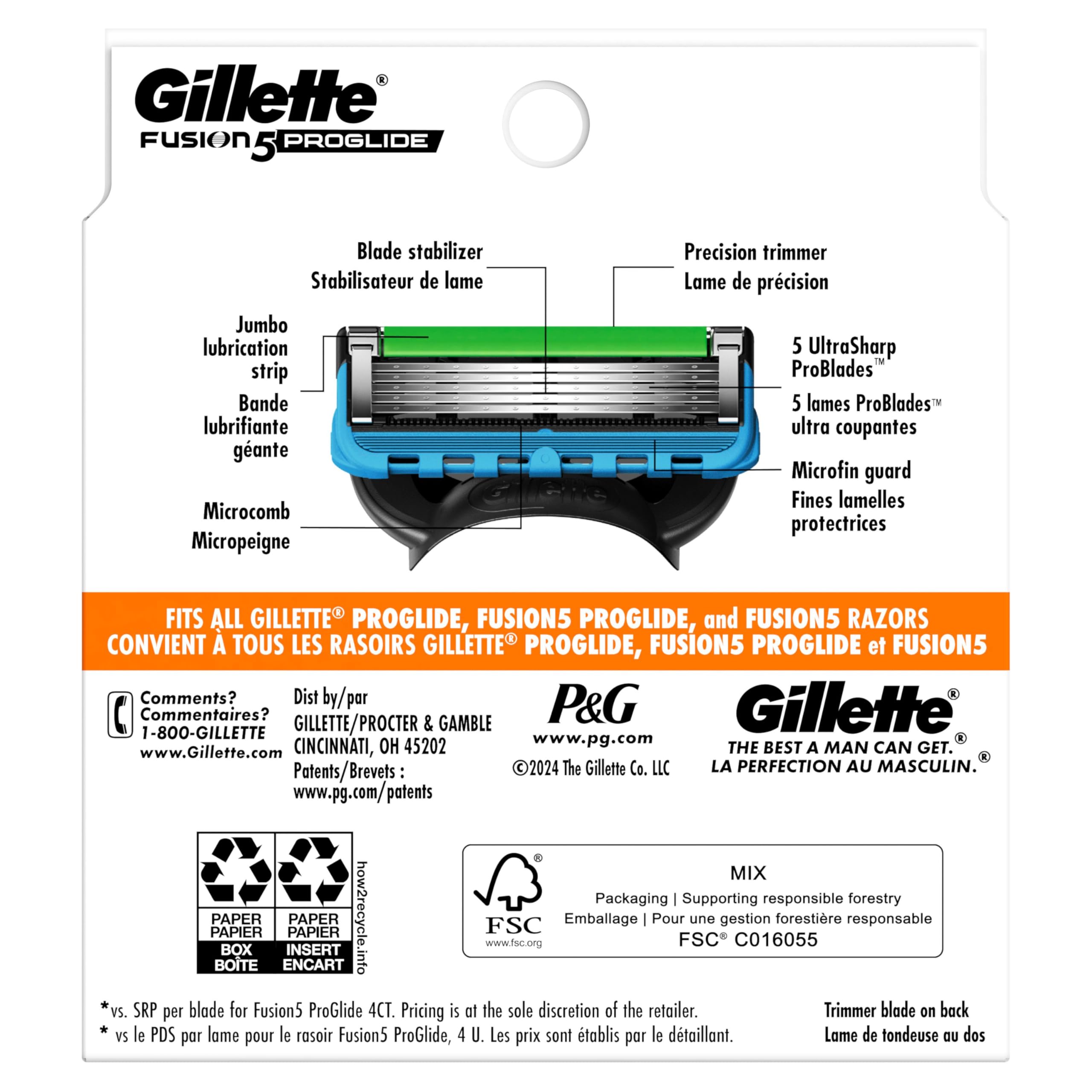 Gillette ProGlide Razor Blade Refills for Men