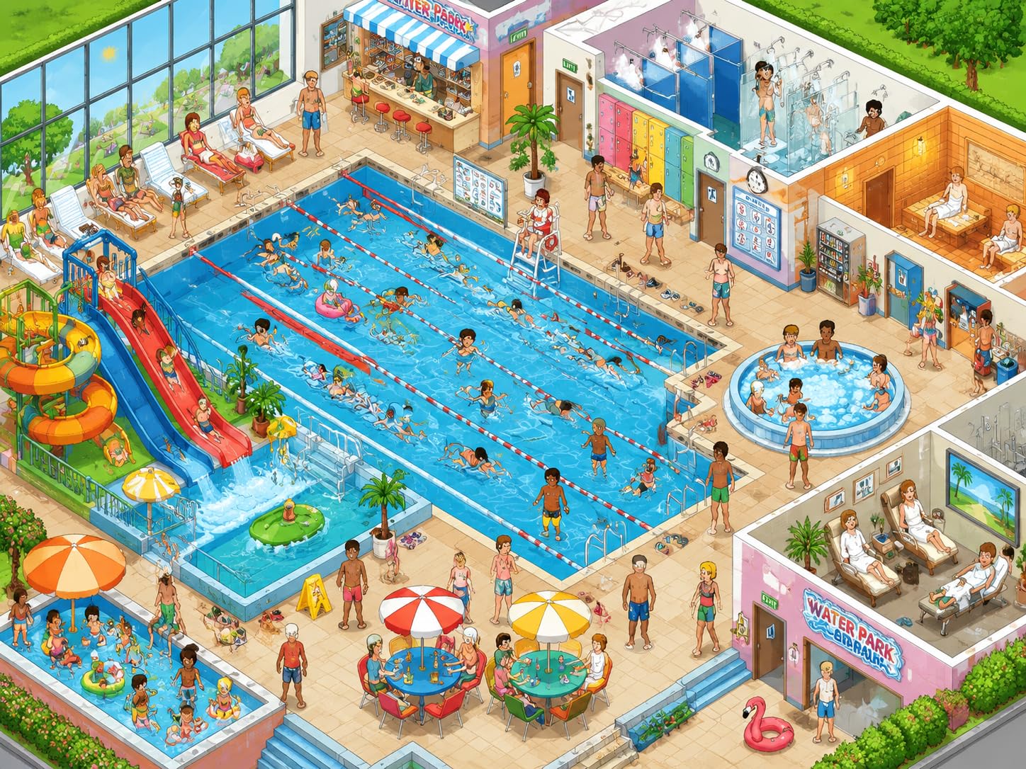 120‑Piece Jigsaw Puzzle for Adults, Water Park Landscape