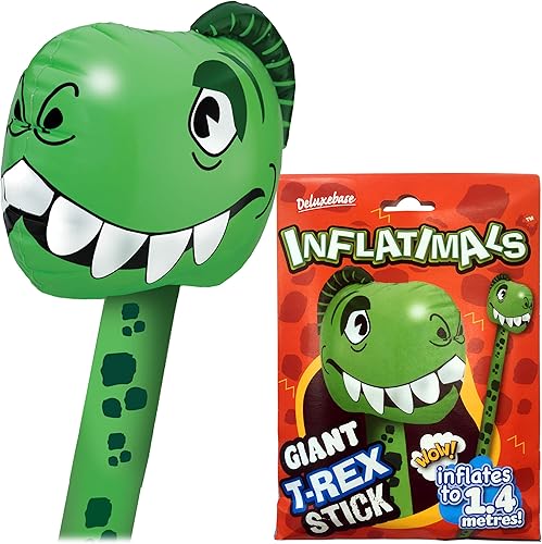 Inflatimals - T-Rex de Deluxebase Juguete inflable gigante de dinosaurios Regalo inflable perfecto de fiesta de dinosaurio o decoraciones de fiesta