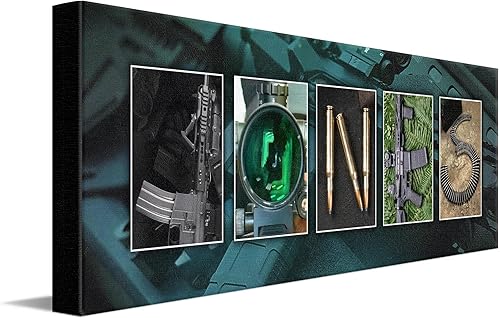 Personal Prints Impresión artística personalizada con nombre de arma de fuego de tiro táctico Regalo personalizado para el arma o entusiasta de la