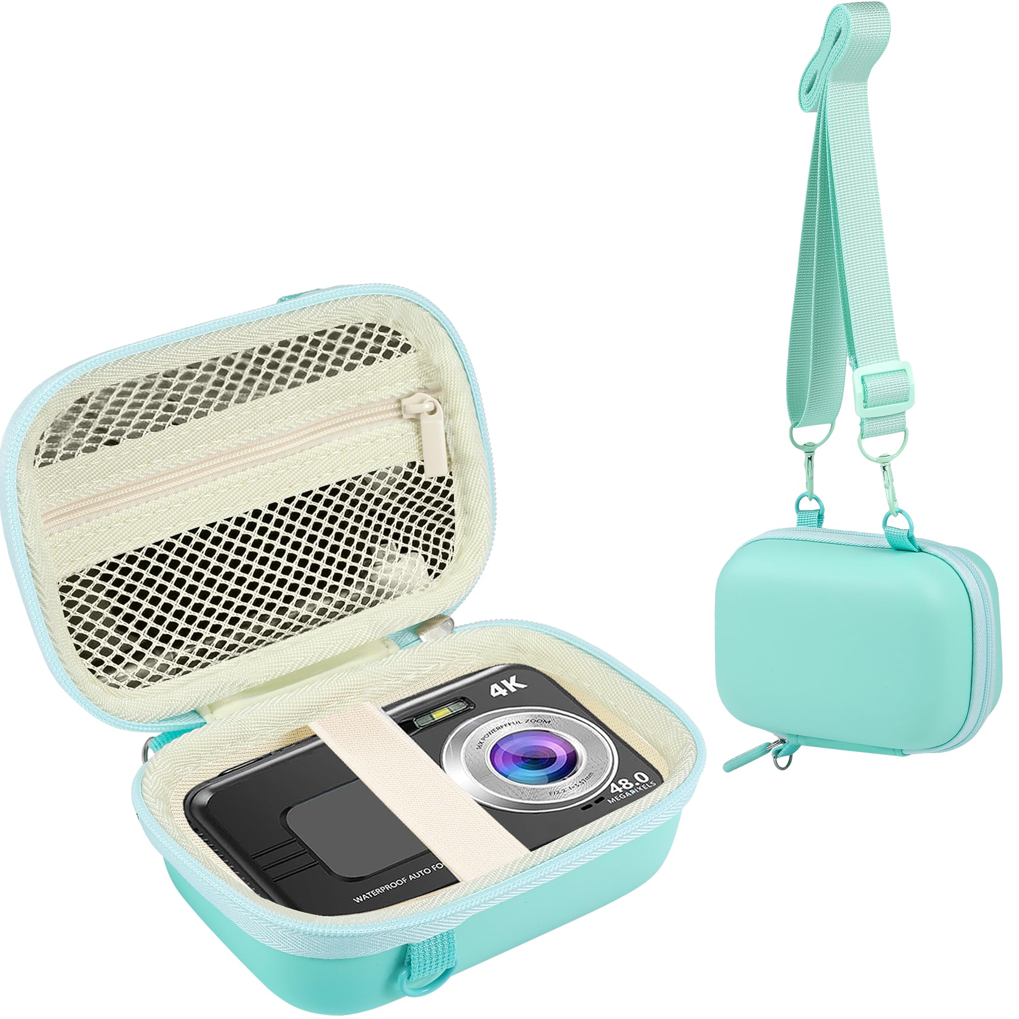 Leayjeen Sturdy and Waterproof Digital Camera Case Compatible with HICSHON/Trsunow/YISENCE/EUXOR/Yiffecal/ZNIARAKL/QUNVAL, 2.7K Underwater Full HD - Green(Case Only)