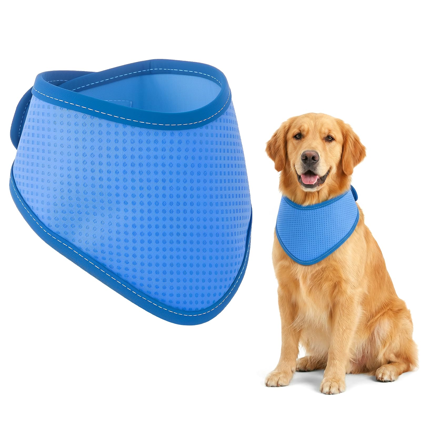 Dog Cooling Bandana, Adjustable Breathable Pet Cooling Collar, Instant Pet Cooling Scarf for Dogs, Pet Neck Cooler, Dog Ice Neck Scarf for Small and Medium Dogs in Hot Weather
