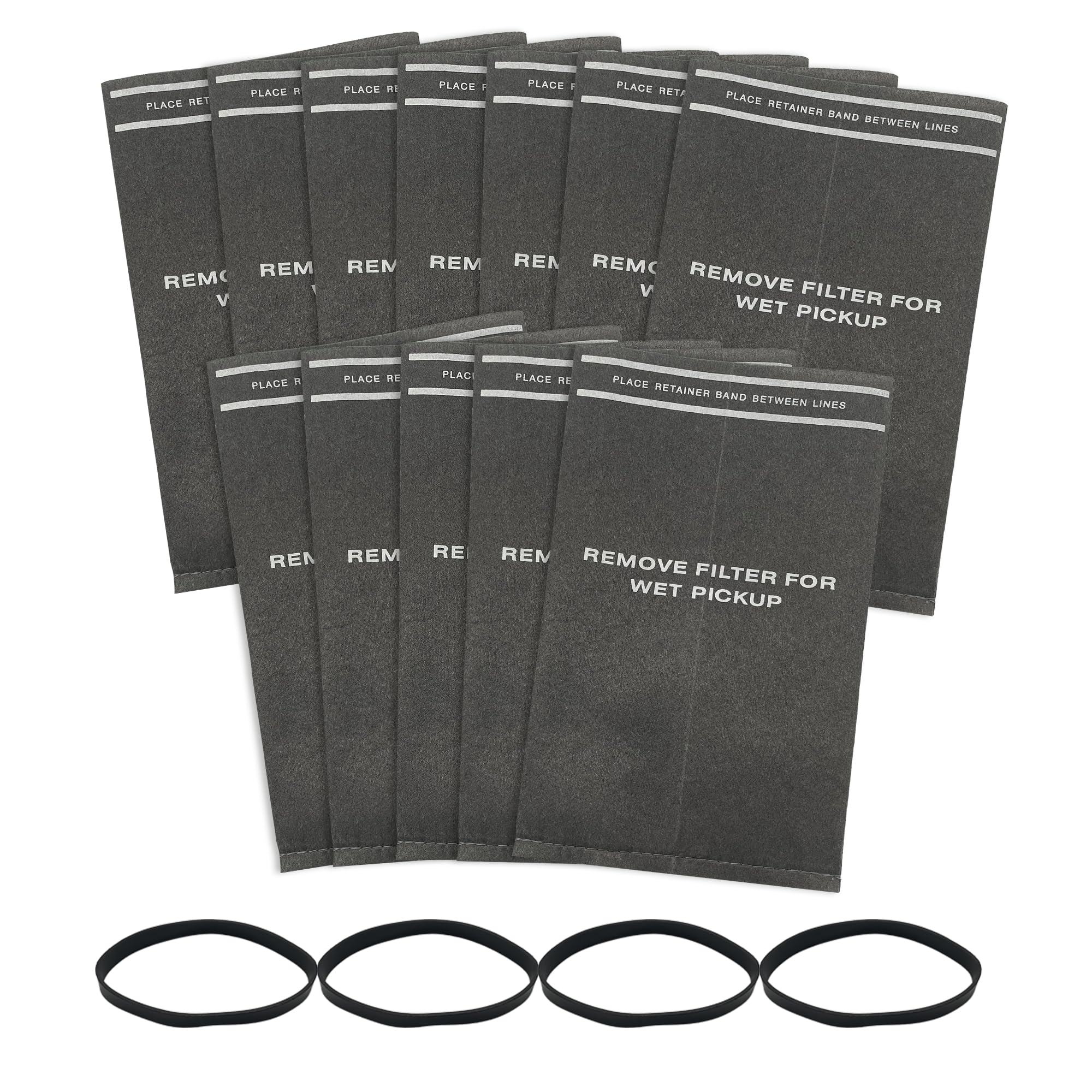 12 Pack 9-38737 Dust Cloth Filter Bag Wet Dry Vacuum Bags for Craftsman 2 to 2.5 Gallon Shop Vacuums and Powerhead Bucket Vac, 12 Shop Vacuum Bags With 4 Retaining Bands