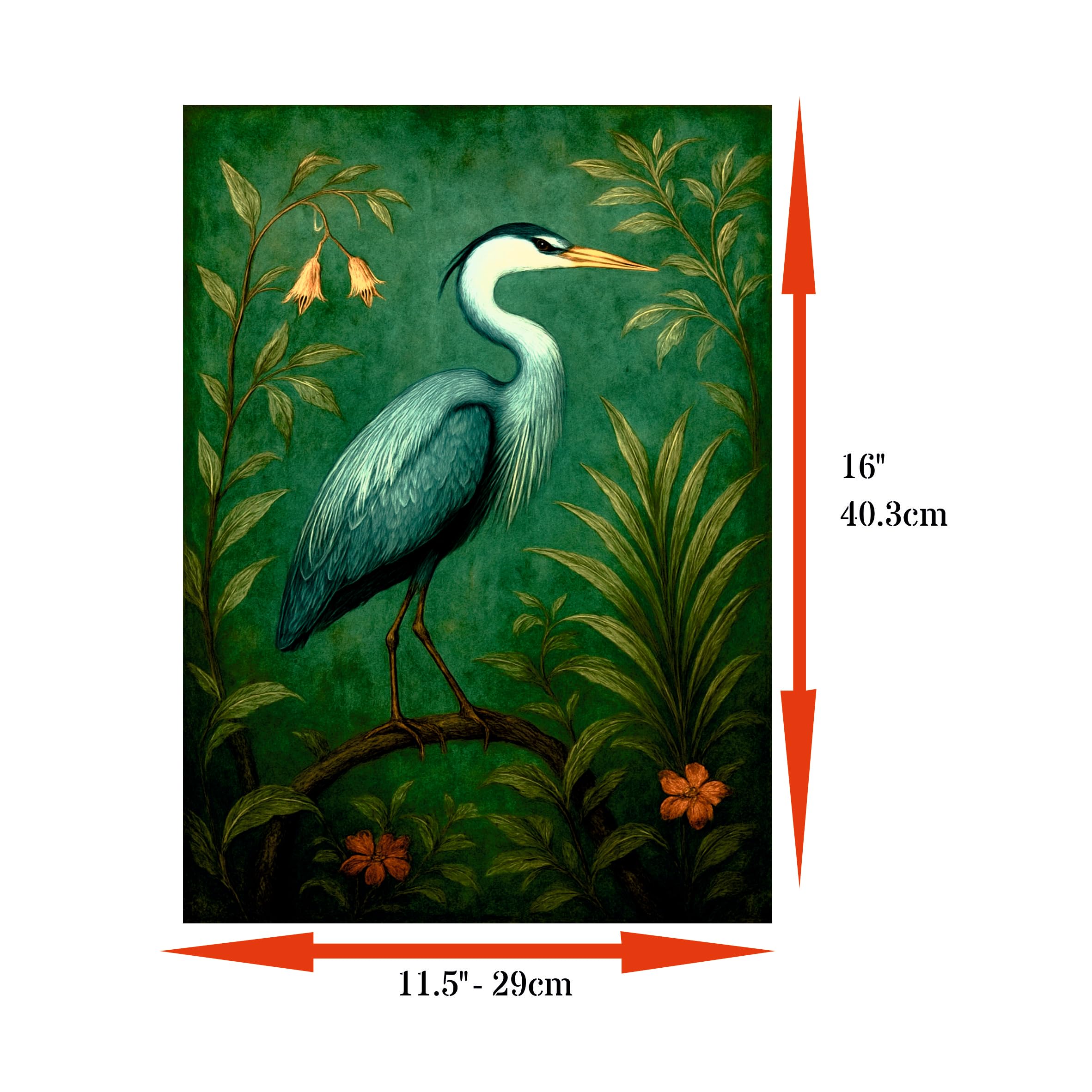 Great Blue Heron Reispapier, 29,2 x 40,6 cm (A3+), Decoupage-Papier-Design für Möbel, gemischte Medien, Karten und Bastelarbeiten, Decoupage von CRAFT KREATIVELY
