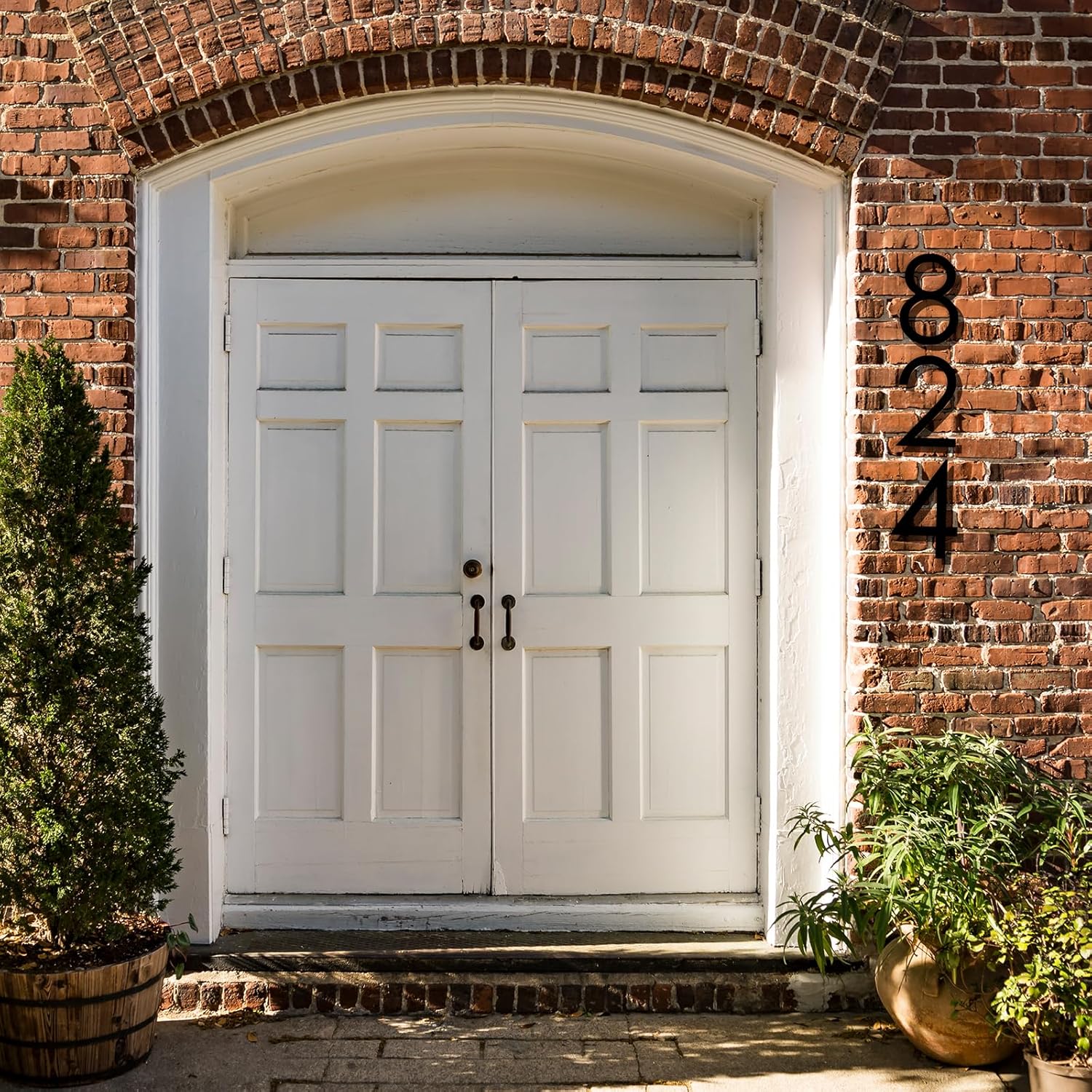 10 Inch Modern House Numbers For Outside,Metal Large house Numbers for Outside, Large Address Numbers For House Black Outdoor Floating Flush Mount Vertical Horizontal Aluminum Home Address Numbers 0