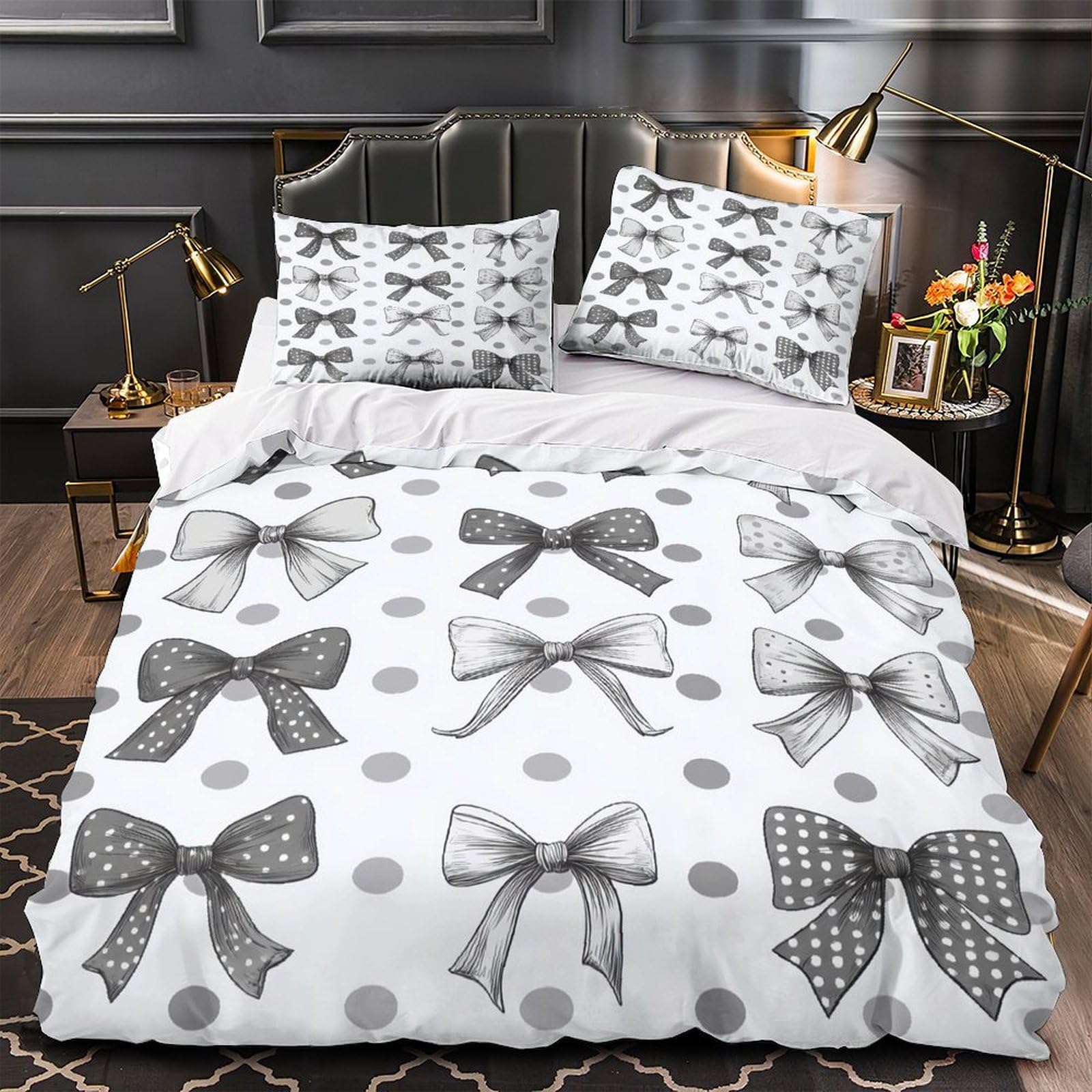 Housse de Couette Crocus Jaunes 220x240 cm avec Taies d'Oreiller en Microfibre