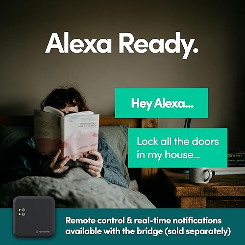 Miniatura 8 de igloohome Cerradura inteligente Deadbolt Go con huella digital, llaves digitales, códigos PIN remotos, puente WiFi (se vende por separado), probado