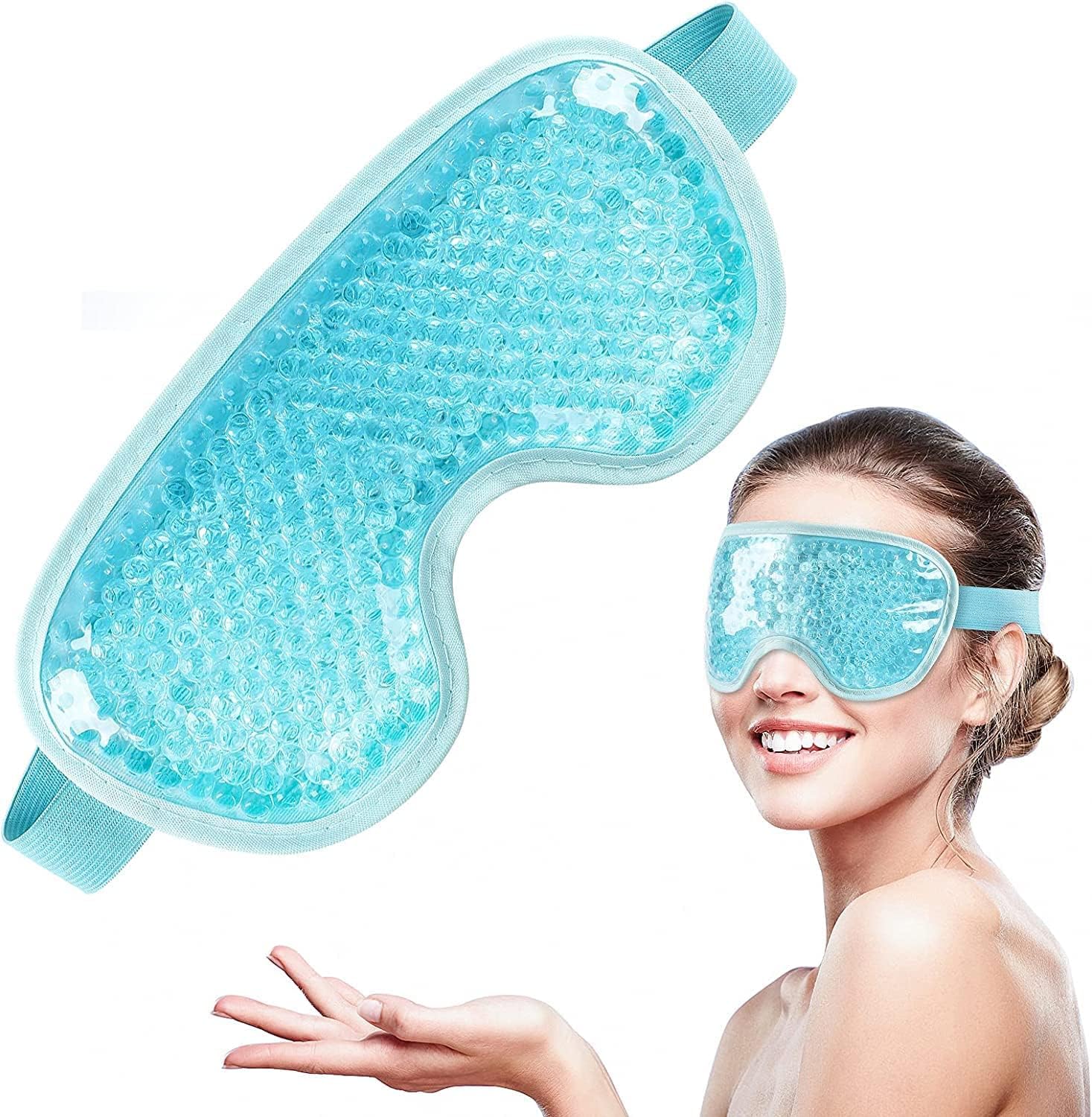 GARIHC ENTERPRISE® Colding Ice Face Mask and Cooling Eye Mask for Puffy Eyes & Migraine Relief, Gel Eye Mask, Cool Face Masks for Dark Circles, Eye Surgery, Sleeping, Pressure, Headaches, Skin Care (EYE MAK, 1, count)-image-36