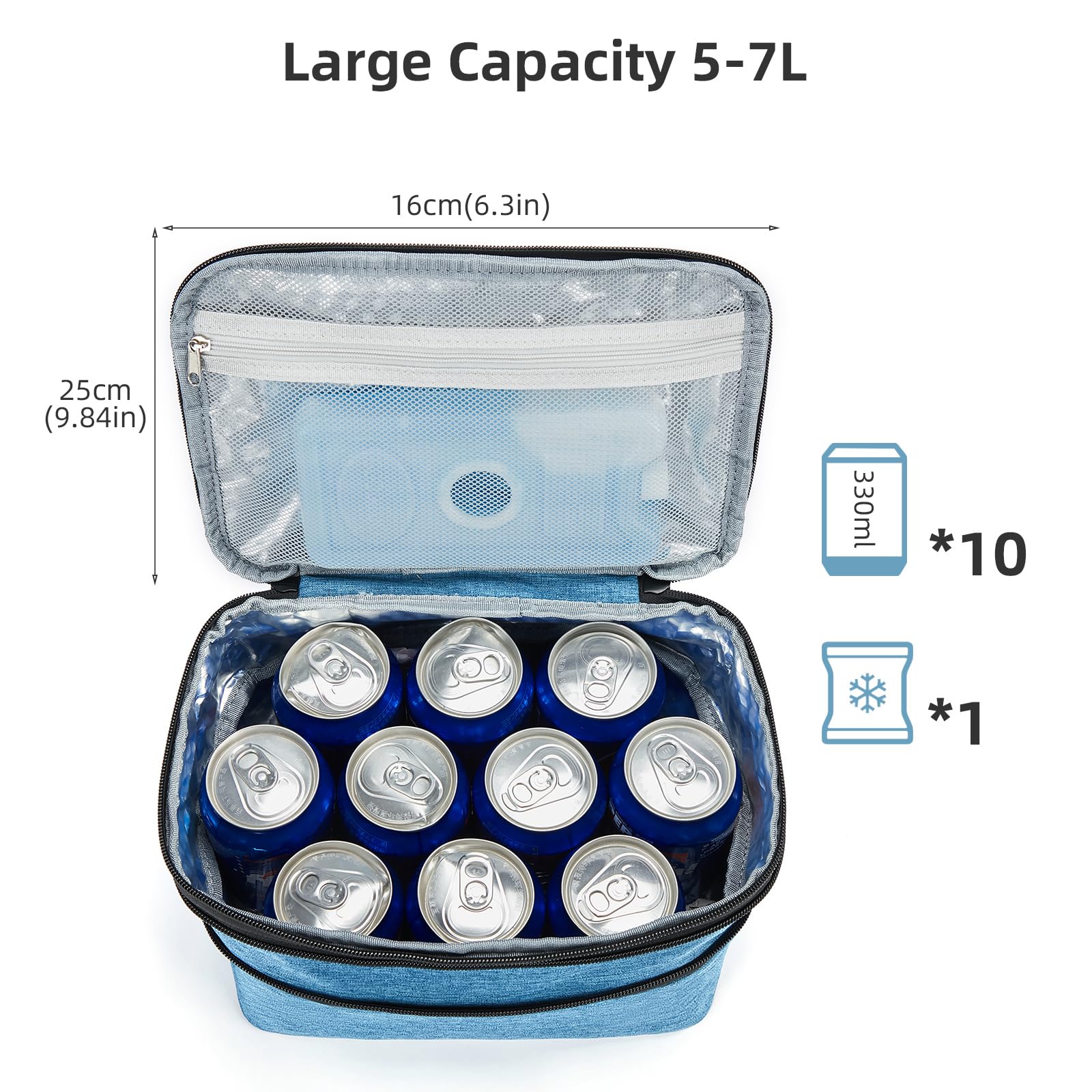 HSHRISH Lunch Bag for Men Small Cooler Bag - Image 3