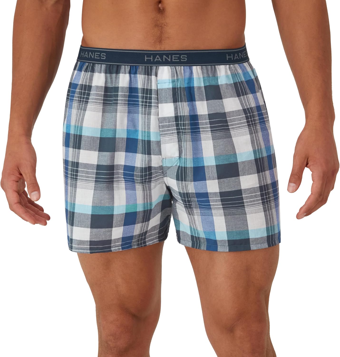 Hanes Men's Underwear Boxers Pack, Cool & Breathable Cotton Underwear, Moisture-Wicking Boxers for Men - Image 2