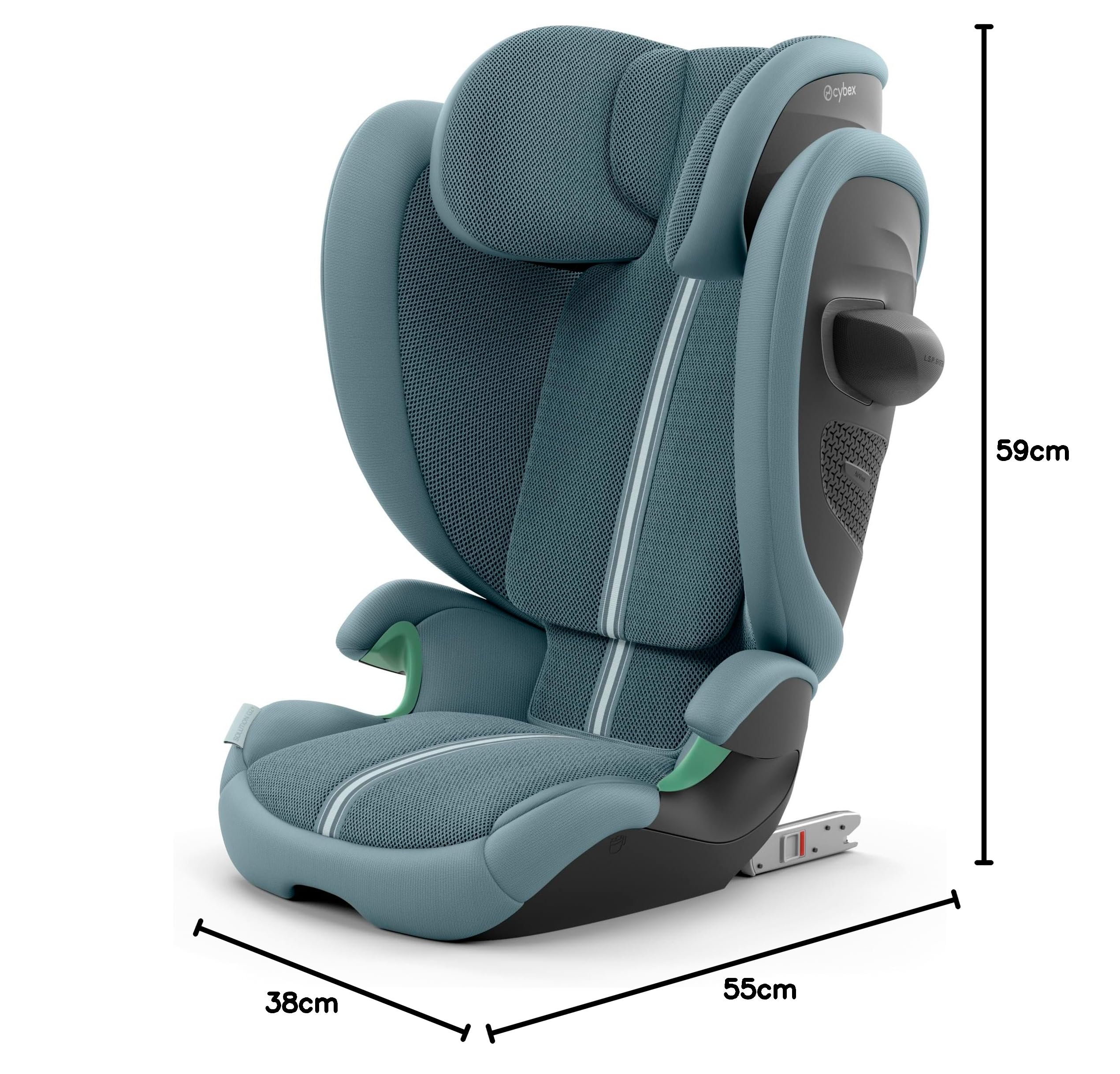 Cybex Solution G2 Plus/Stormy Blue-light blue PU1, Blu tempestoso, Soluzione G2, Plus