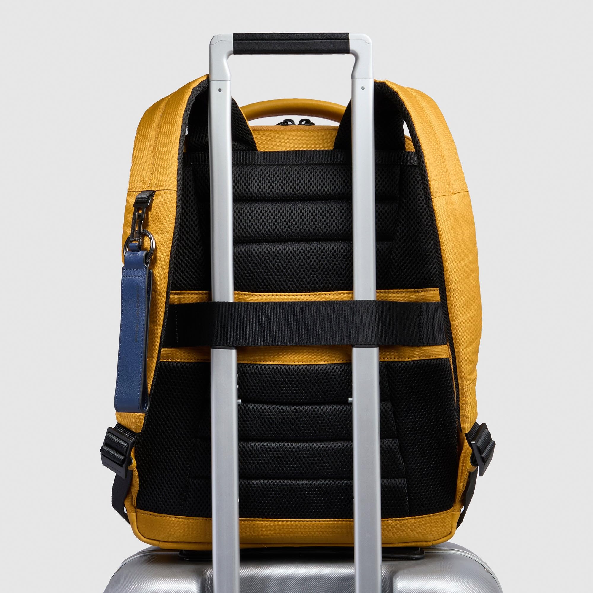 PIQUADRO – Zaino - Porta PC 14" - In Pelle e Tessuto Tecnico – Elegante e Funzionale – Uomo