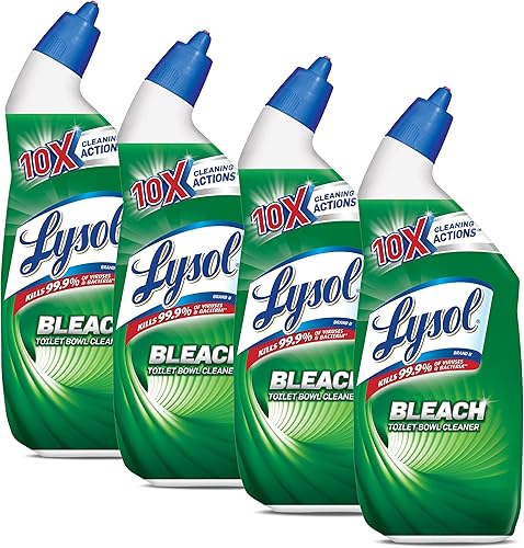 Lysol Limpiador de inodoro con blanqueador, 24 onzas (paquete de 4)