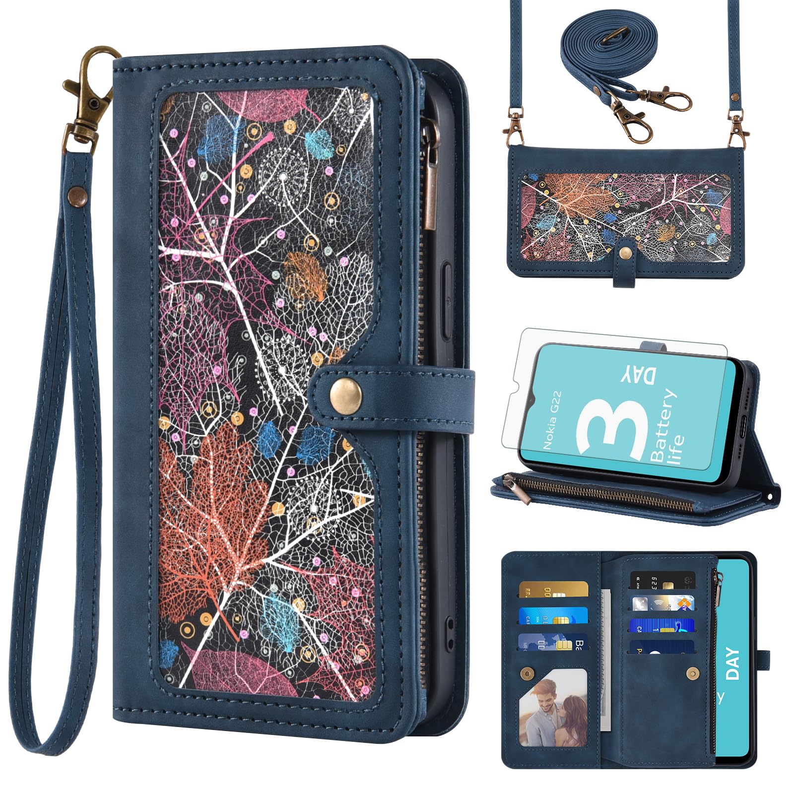 Asuwish Handyhülle für Nokia G22 DKPTPT DE Blau