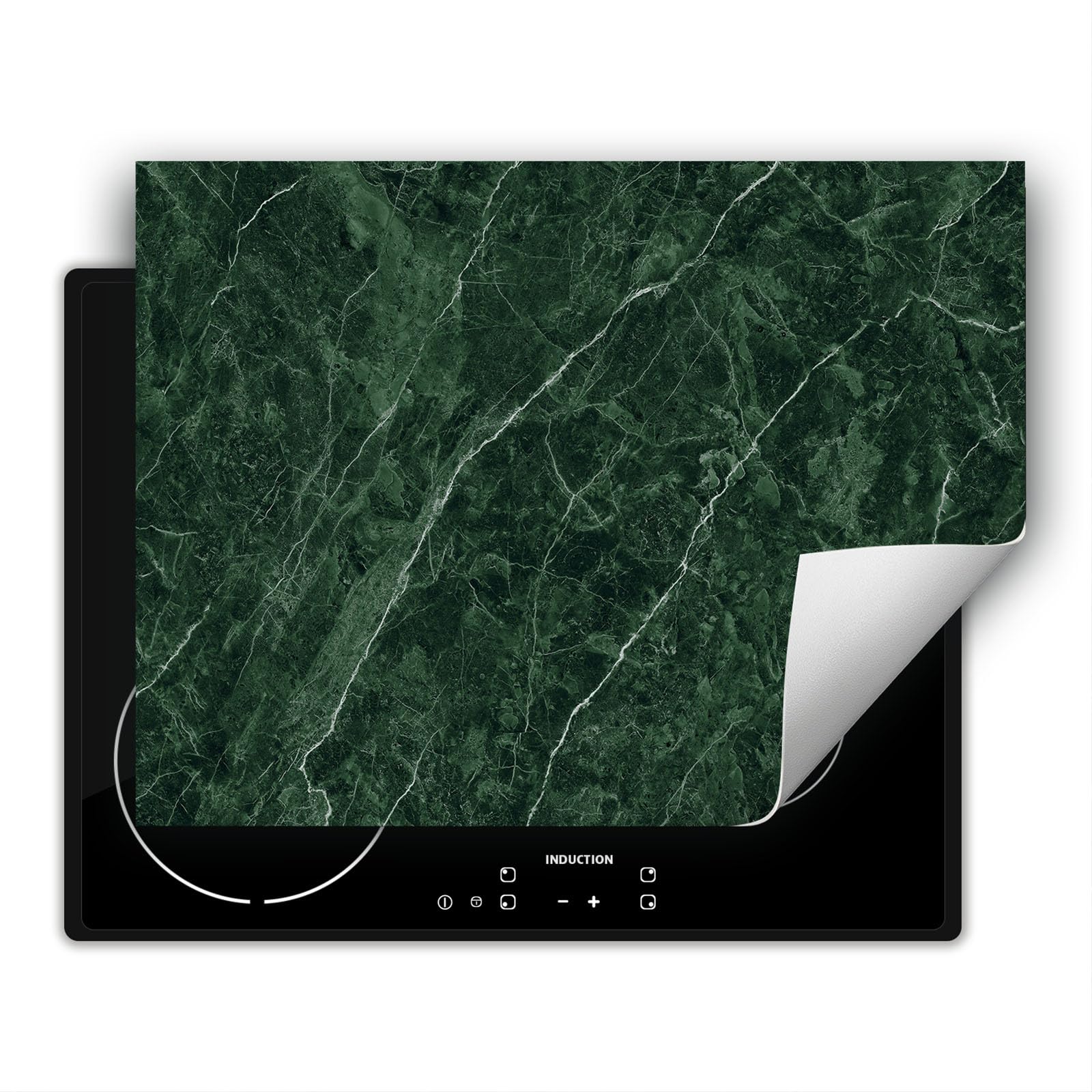 Tapa para placa de induccion - Placa protectora vitroceramica 80x52 cm - verde - mármol