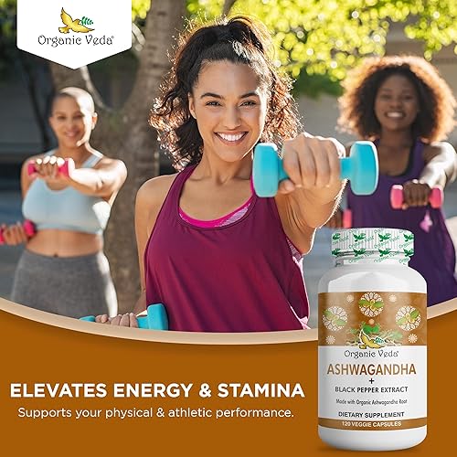 Miniatura 8 de Organic Veda Suplementos de Ashwagandha, 1500 mg - Cápsulas de Ashwagandha con extracto de pimienta negra - Hecho de raíz de Ashwagandha pura 100%