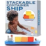 SplashEZ Bath Toy Boat for Kids & Toddlers | Mold Free Cargo Ship Toy for Bathtub Play with No Hole for Water | Ideal Size for Little Hands for Boys & Girls Ages 0 & Up