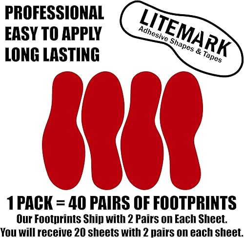 Vista 130 de LiteMark Calcomanías de vinilo duraderas con acabado brillante, tamaño mediano de 9 pulgadas, ideal para suelos, techos, paredes y la mayoría