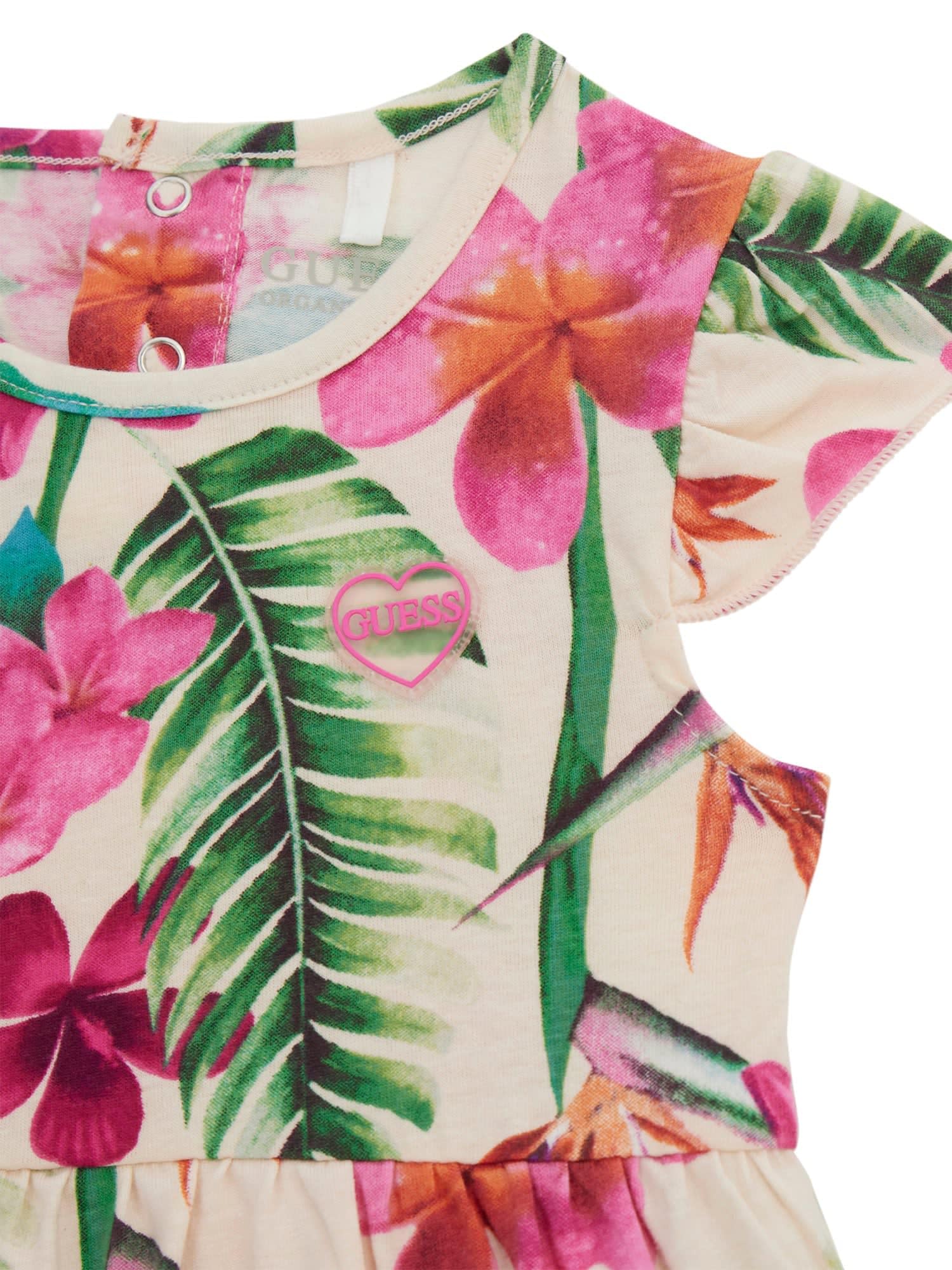 GUESS Eco Short Sleeve Stretch Jersey Dress and Diaper Cover Vestido Bebé-Niñas