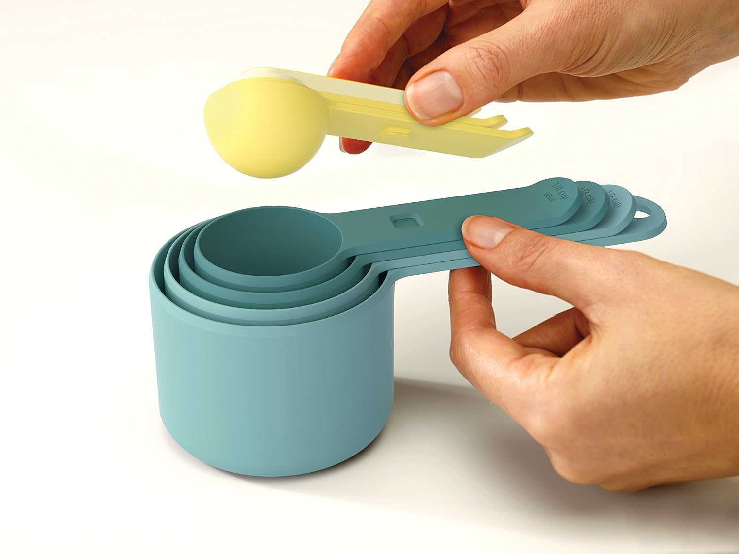 Joseph Joseph Nest Measure Measuring Cups and Measuring Spoons Set, Opal