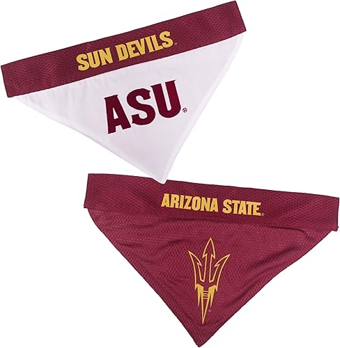 Miniatura 6 de Pets First Accesorios universitarios para mascotas, bandana reversible, Arizona State Sun Devils, SM