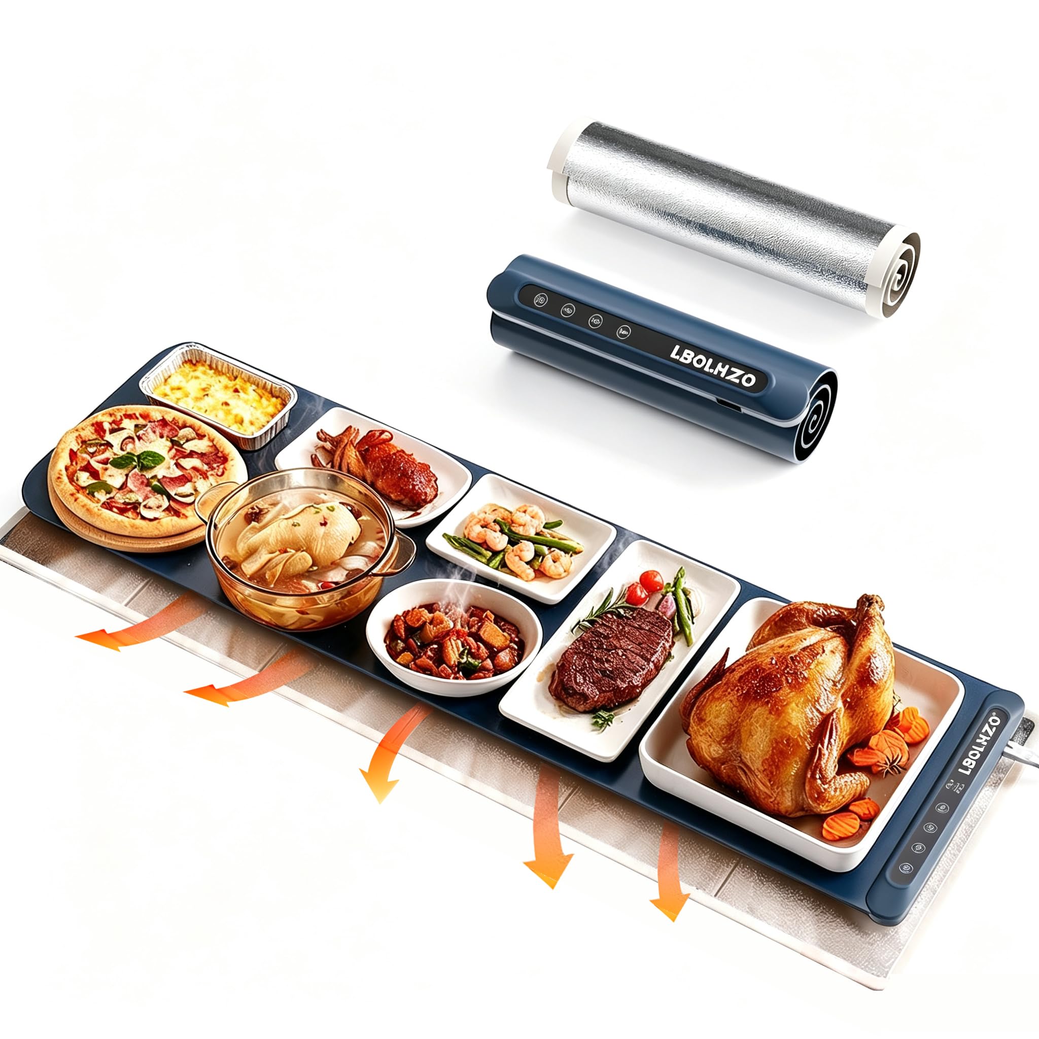 Warming Mat for Food 43x12,Heat Resistant Pad,Child Lock,600W Fast Heating