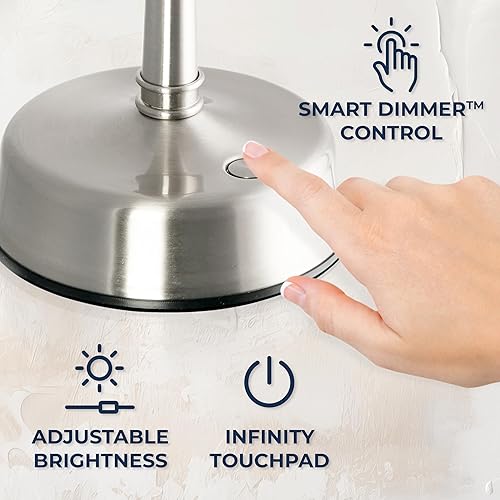 Miniatura 6 de Zadro Lexington Espejo de maquillaje con luz LED con aumento, espejo giratorio de dos caras con luces para maquillaje de escritorio (oro rosa)