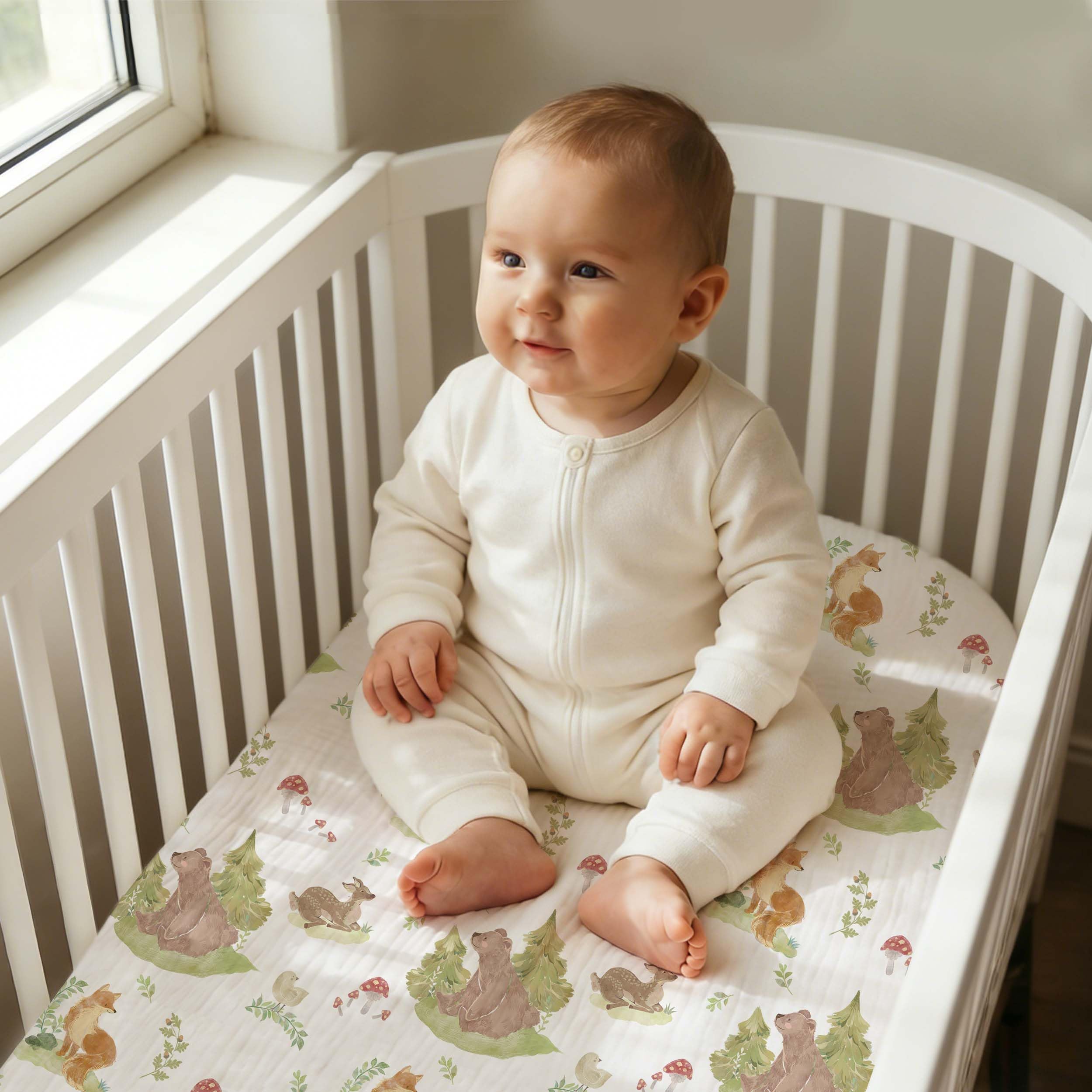 Confezione da 3 lenzuola con angoli per passeggino, 83 x 43 cm, in 100%