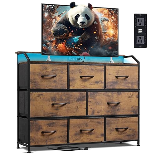 WLIVE Led Dresser for Bedroom, TV Stand for Bedroom with