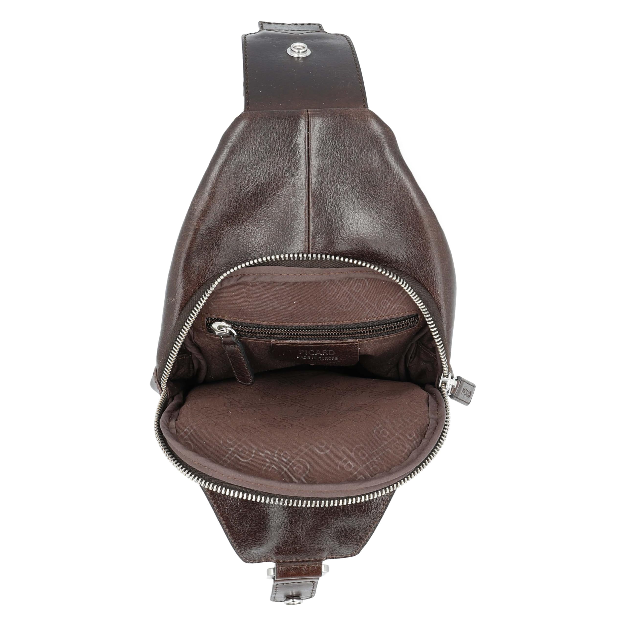 Picard Herren Cross-body Umhängetasche BUDDY aus Echtleder Klein | mit Reißverschluss | Cross-Body Umhängetasche | Alltag