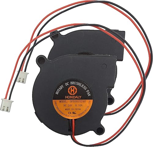 Miniatura 6 de 2 paquetes de doble rodamiento de bolas de 1.969 x 1.969 x 0.591 in 5015 DC ventilador de refrigeración sin escobillas para impresora 3D y otros