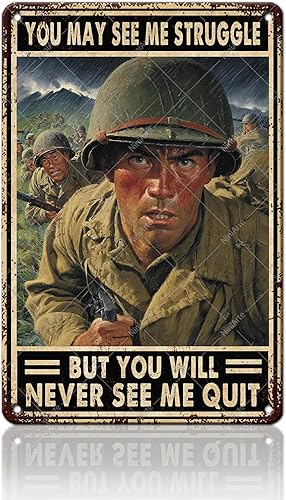 Miniatura 17 de Póster de soldado con texto en inglés «What is a Veteran» (What is a Veteran) Vintage Tin Signs Veteran, póster de soldado, cartel retro divertido