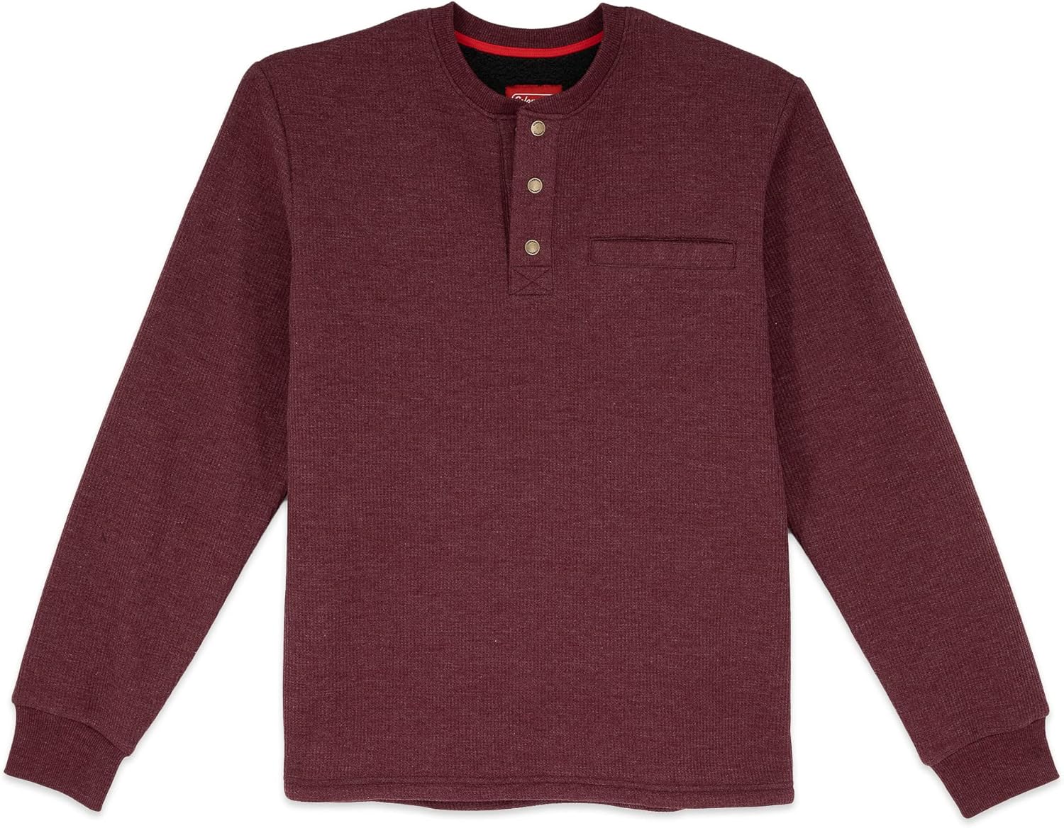 Coleman Long-Sleeve Sherpa Lined Waffle Henley Shirts for Men - Image 6