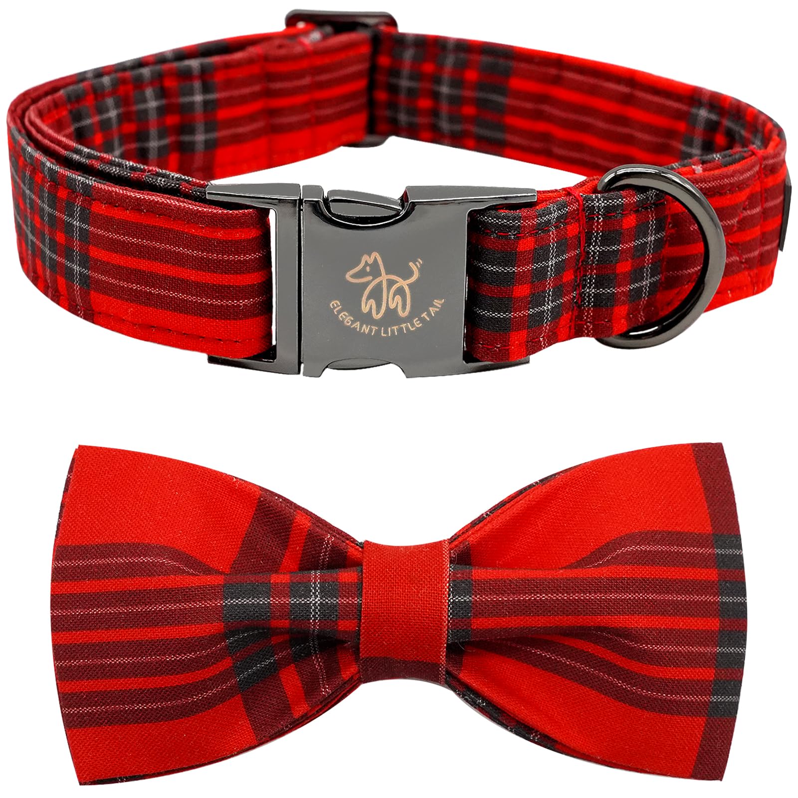 Collier pour animal domestique haut de gamme à motif écossais traditionnel de Noël