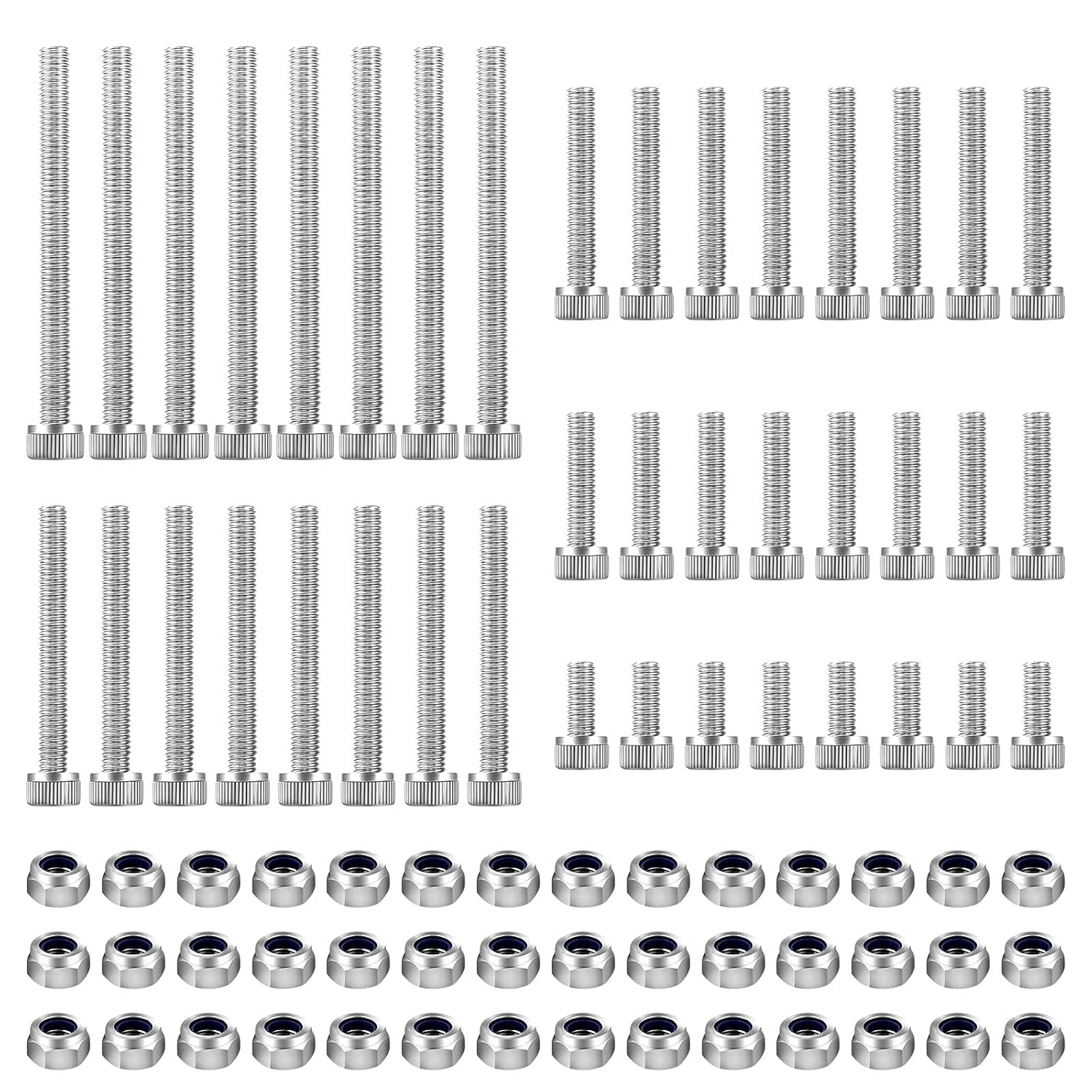 160 PCS M5 Screw Set m5 Bolts and Nuts Set m5 Hex Socket Screw Bolts