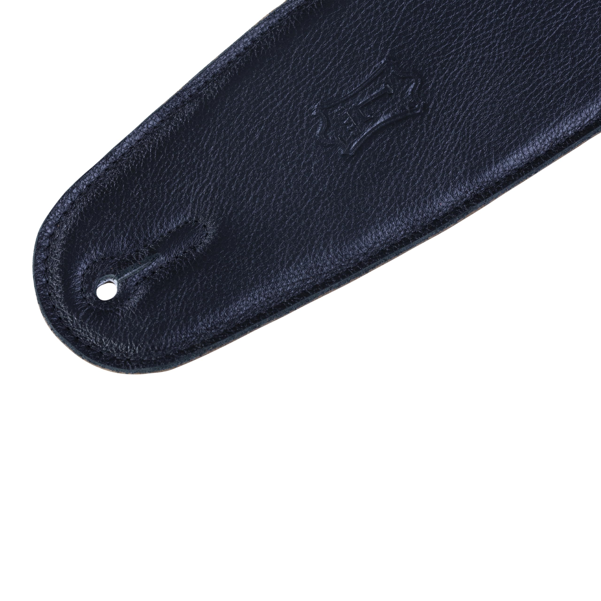Levy's Leathers M4gf-blk 3-1/5.1 cm skórzany pasek do gitary basowej z wyściółką piankową i zamszowym spodem - czarny