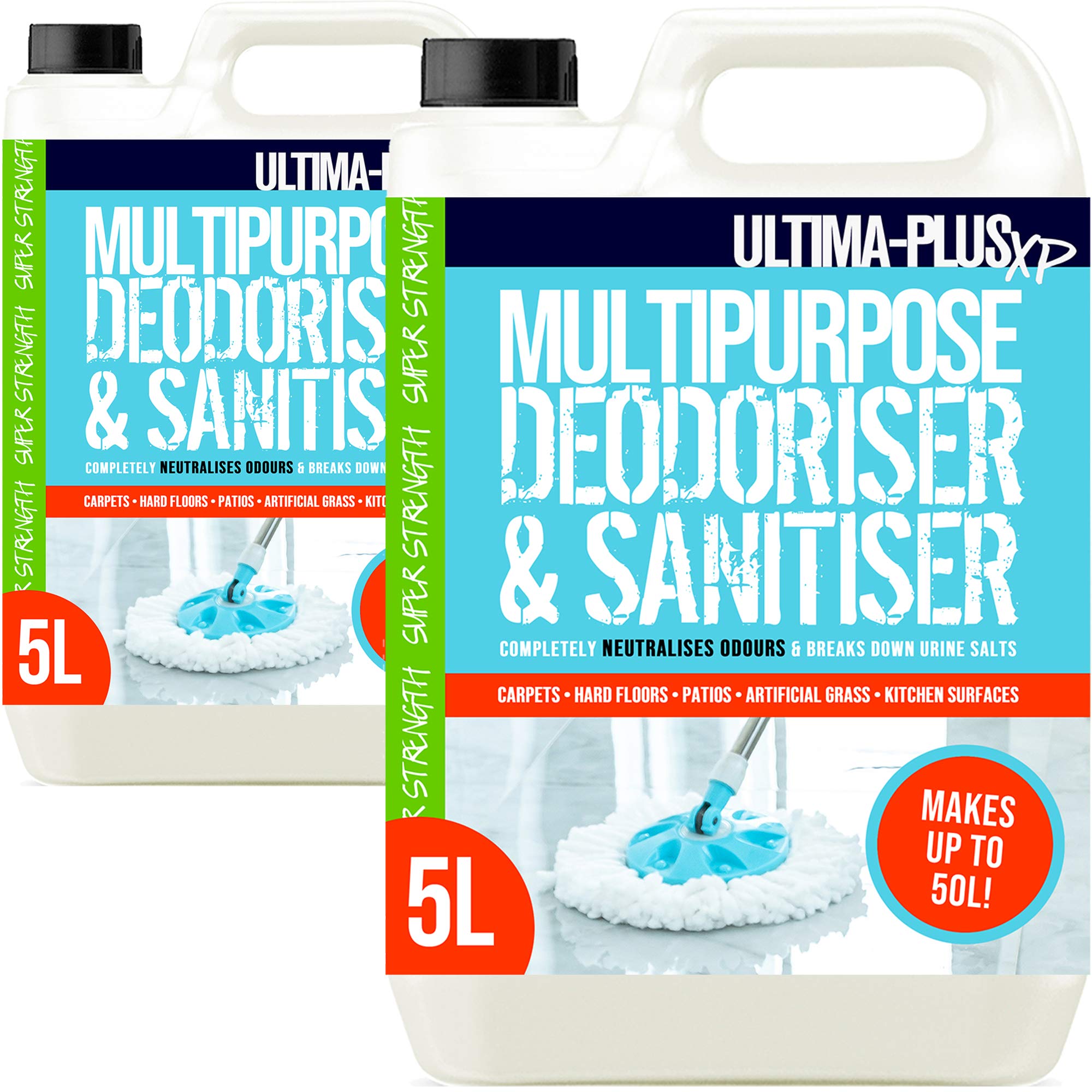ULTIMA-PLUS XP Multipurpose Deodoriser and Sanitiser - Neutralises Odours and Breaks Down Urine - Perfect for Hard Floors, Surfaces, Patios, Artificial Grass and More (10 Litres)