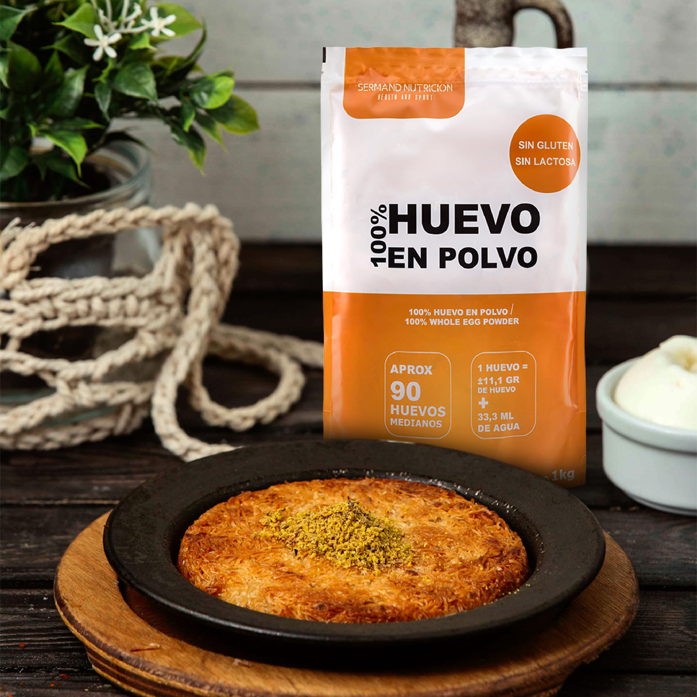Huevo en Polvo Campero 1kg | Huevos Pasteurizados Sin Gluten | Huevo Deshidratado Sin Aditivos