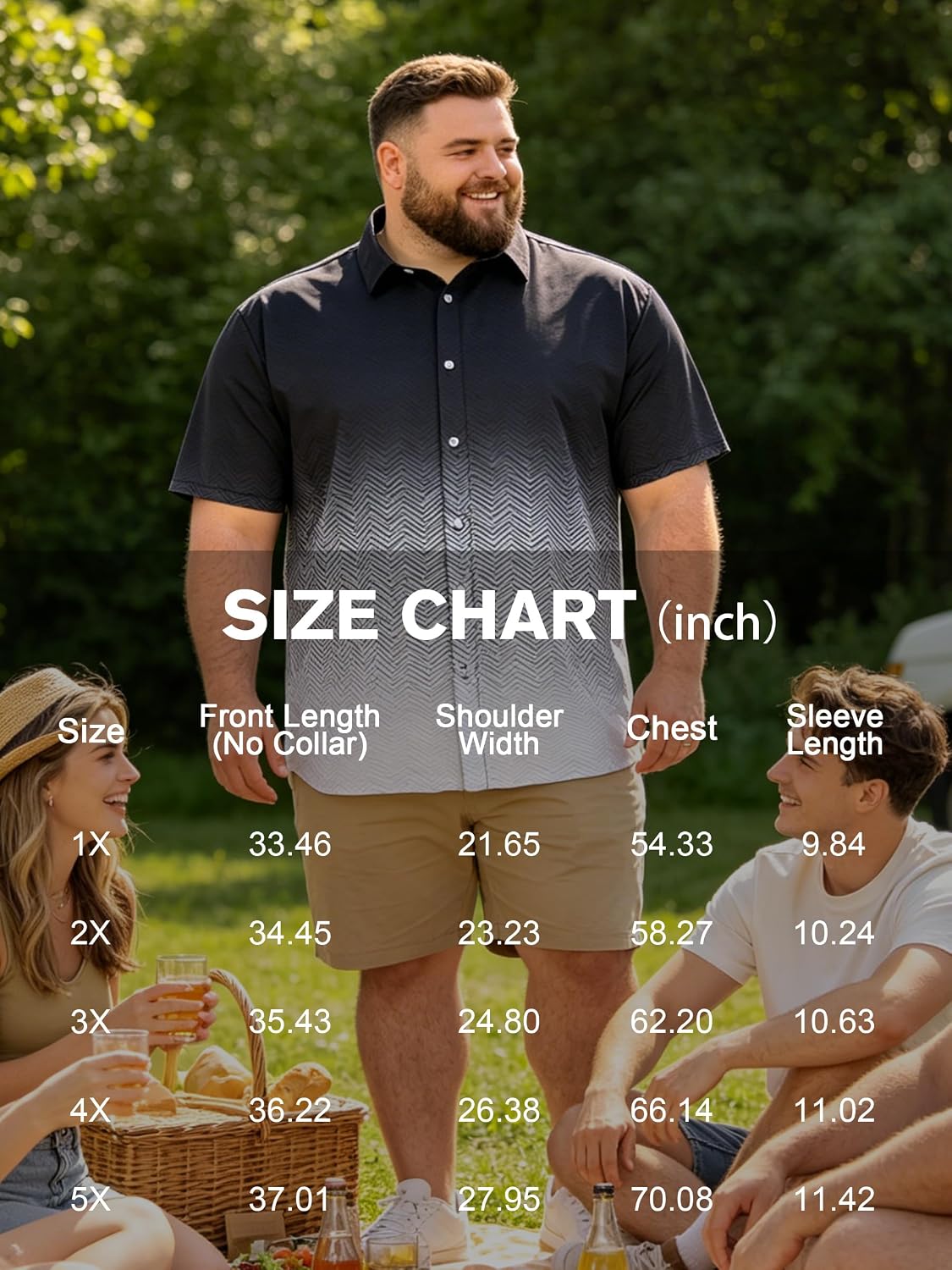 Cozople Men's Big and Tall Hawaiian Shirt Wrinkle-Free Dry Fit L-5XLT | Plus Size Short Sleeve Button Down Tropical Beach Vacation Shirt Luau Party Top Breathable Quick Dry Relaxed Fit for Big Men