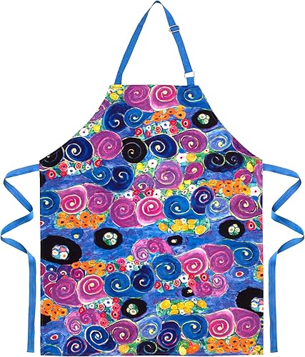 MODGY Delantales con bolsillos, delantal ajustable de algodón para cocina, cocina, hornear, longitud completa