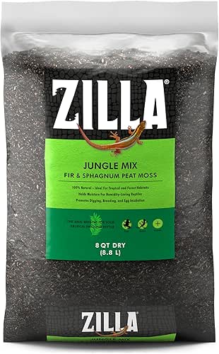 Zilla Pet Reptile Terrarium Substrate Bedding, Jungle Mix, for Frogs,