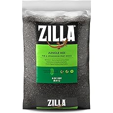 Zilla Reptile Terrarium Bedding Substrate Jungle Mix, 4 Quart