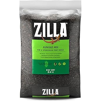 Zilla Reptile Terrarium Bedding Substrate Jungle Mix, 4 Quart