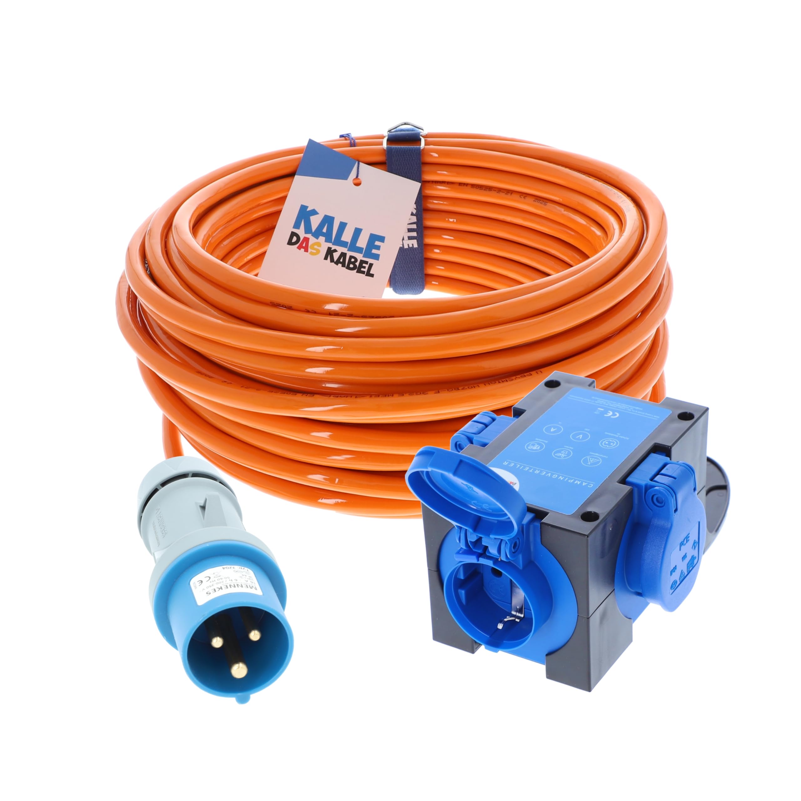 CEE Adapterleitung Kalle Blue Extreme Signal Zelt Edition SCHUKO 3G 2,5mm² 10 Meter