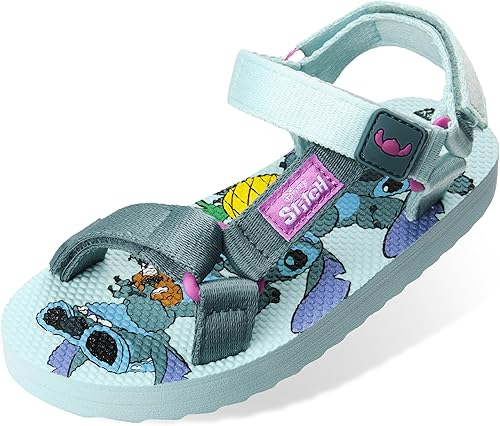 Disney Stitch Girls Sandals, Summer Shoes with Adjustable Straps - Stitch Gifts 