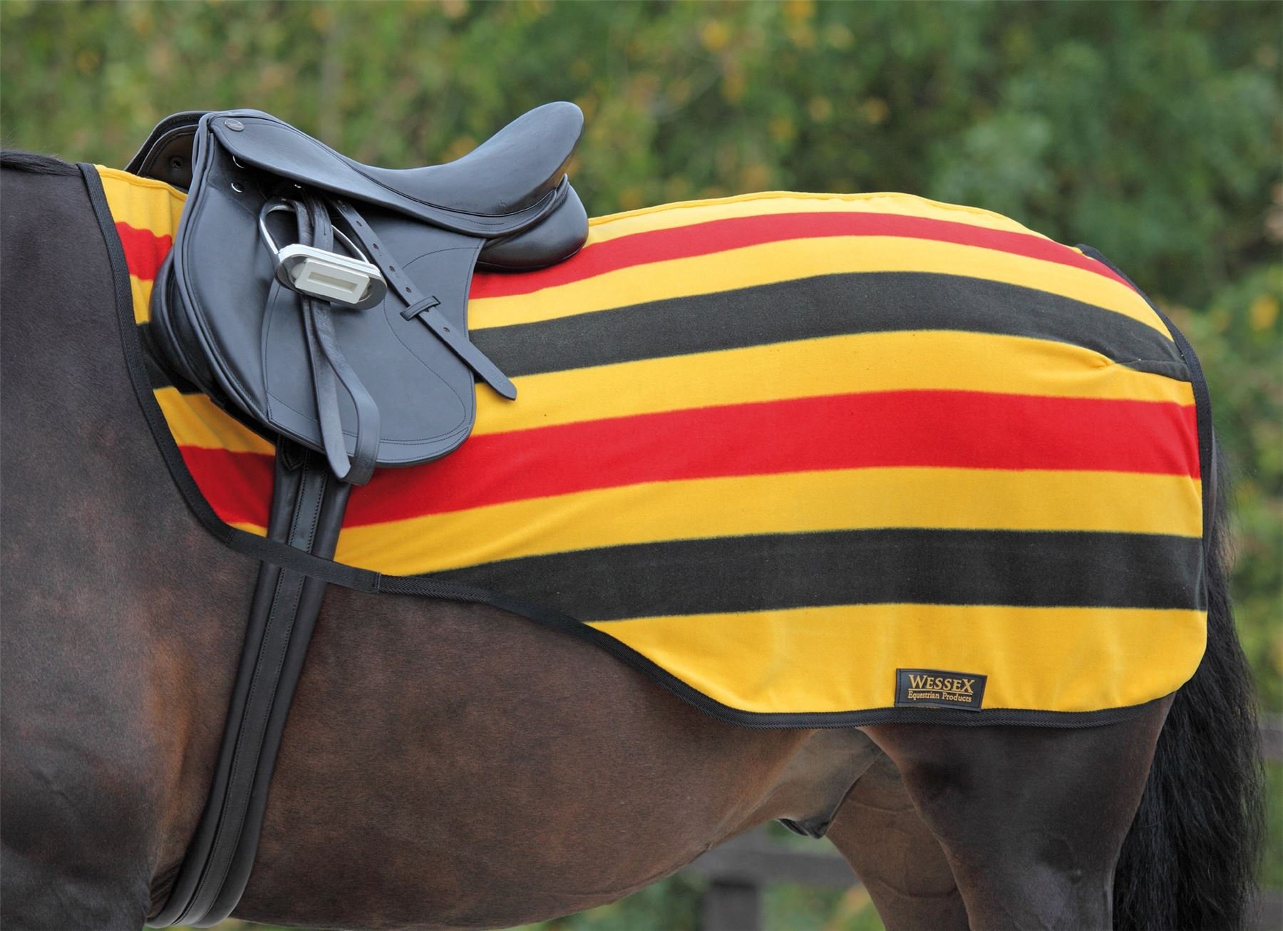 Shires Tempest Original Fleece Exercise Sheet - Newmarket Stripe 57" โ image 1